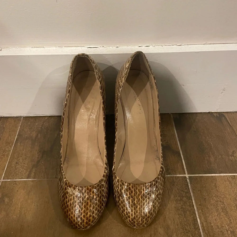 J.Crew Collection Etta Pumps in Snakeskin
